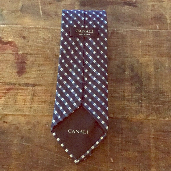 Canali Other - CANALI Blue & White Silk Patterned Tie